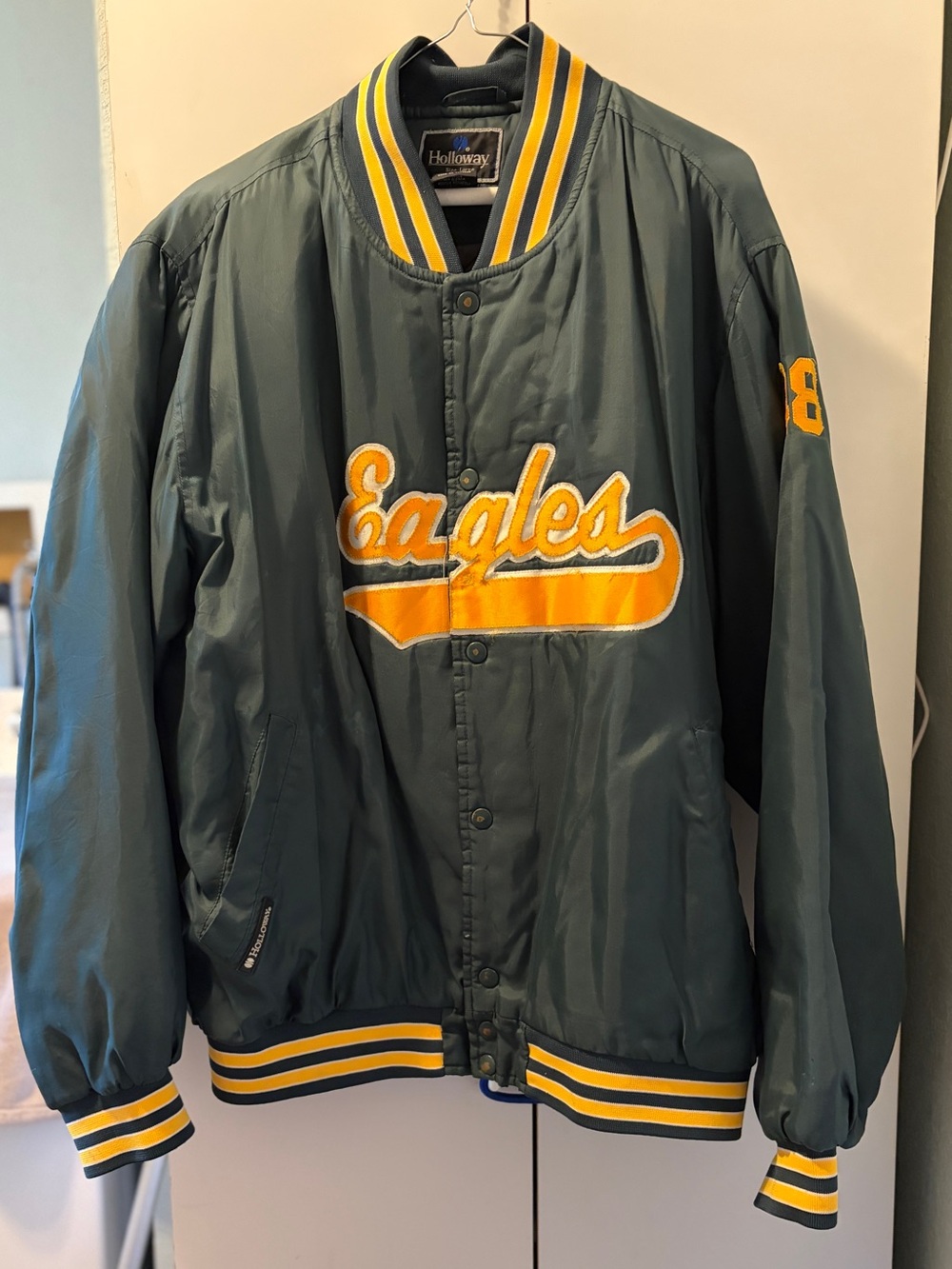 Holloway Men’s Eagles Green & Gold Letterman Jacket